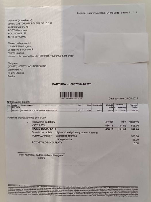 Kosa spalinowa NAX