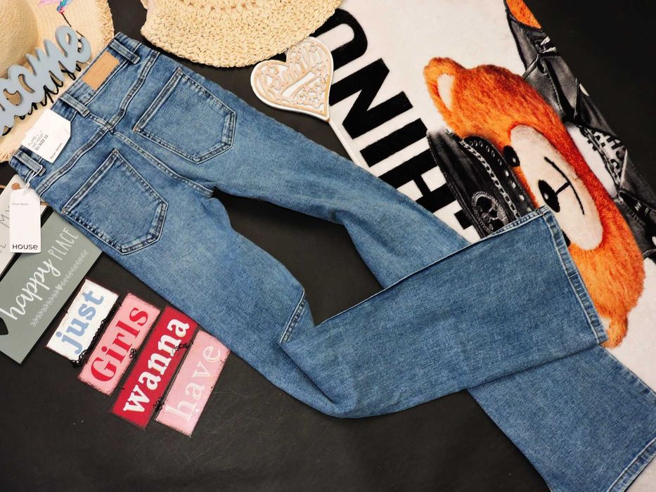 House Nowe spodnie jeans dzowny wysoki stan 32
