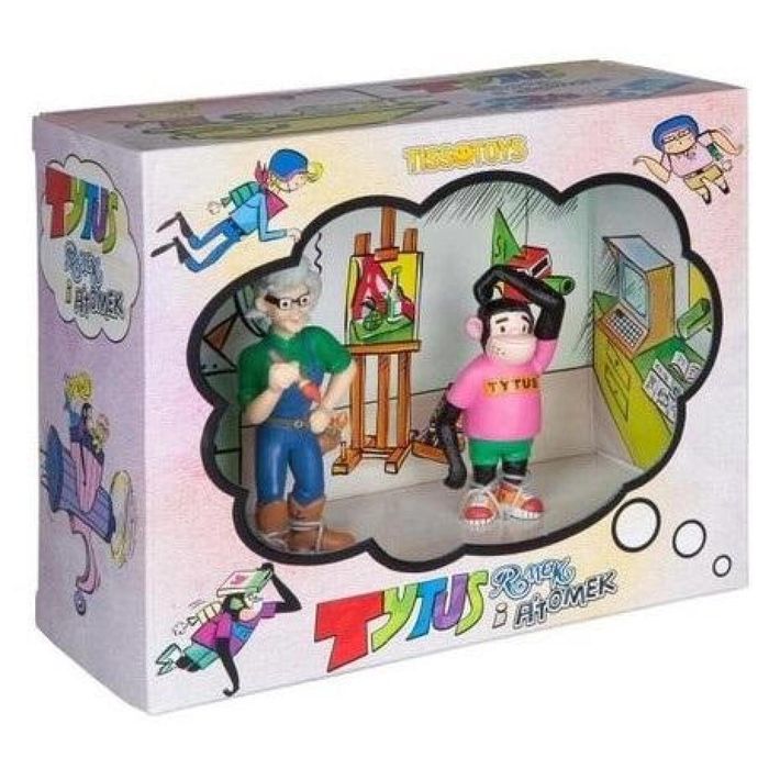 Zestaw figurek: Tytus i Papcio Chmiel pudełko,180x150 mm