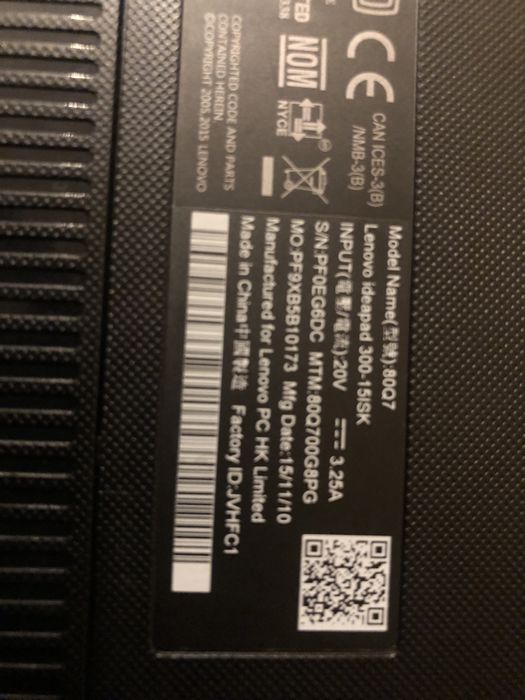 Portatil lenovo ideapad 300 para peças