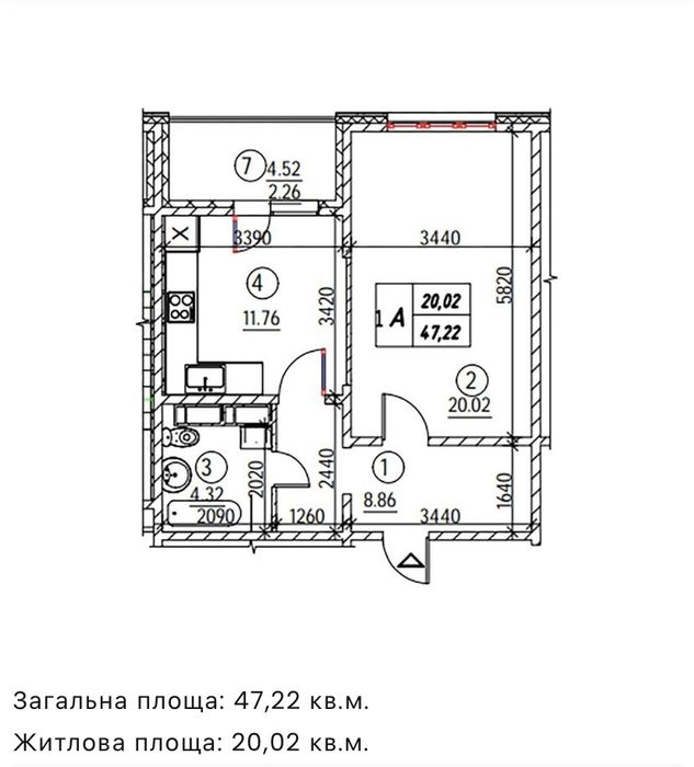 ЗДАНИЙ! 47м2 (стеля 3м+панорамні вікна)з ремонтом  Навігатор коноплянська