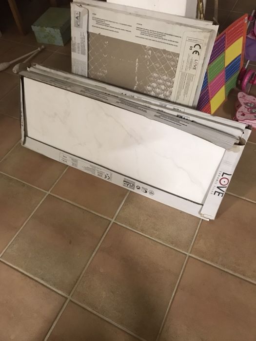 Caixa tijoleira love marble white