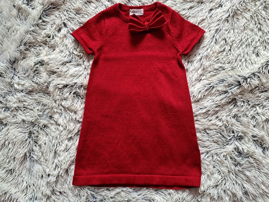 Świąteczna sukienka 98/104 h&m czerwona