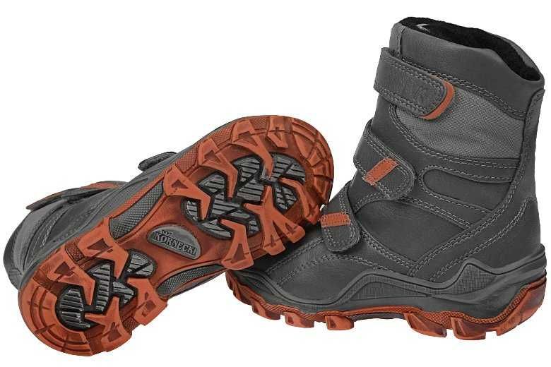 Trzewiki zimowe KORNECKI 4370 Popiel / szare ocieplane TEX rozmiar 30