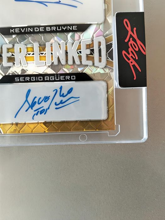 Carta Kevin De Bruyne e Agüero autografada 1/1