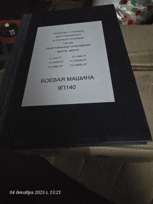 Таблици стрільби 9п140 ураган