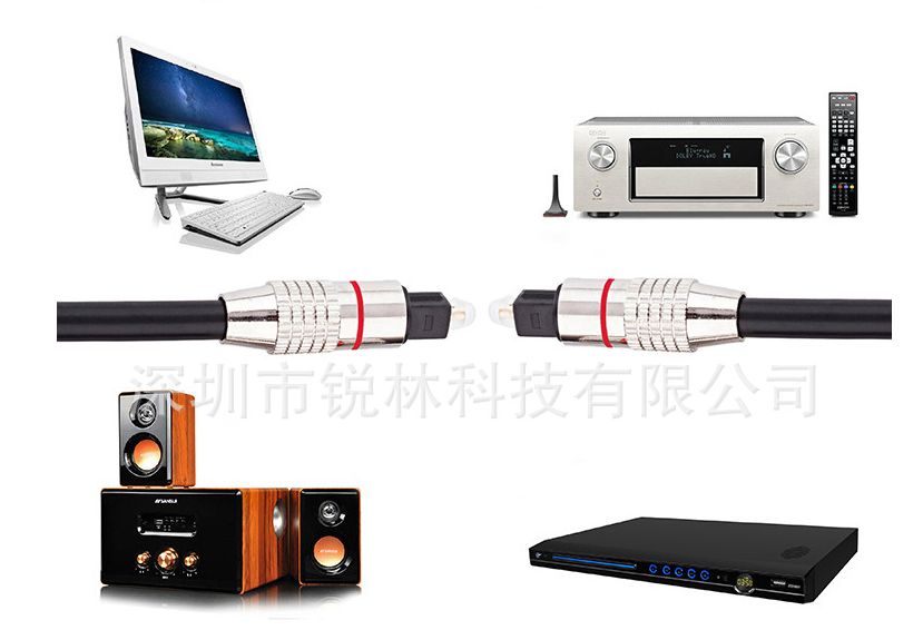 Кабель оптический 6 мм. ТОЛСТЫЙ +никель 1/1.5/2/3/5/8/10 м TOSLINK