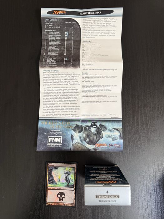 3 Decks Magic The Gathering Darksteel – Mind Swarm, Transference e Swarm & Slam