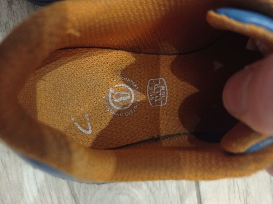 Шкіряні кросівки, кеди для хлопчика, Clarks, сині, 27,5 р.