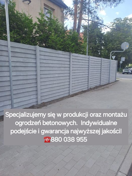 Ogrodzenia betonowe Płyty słupki