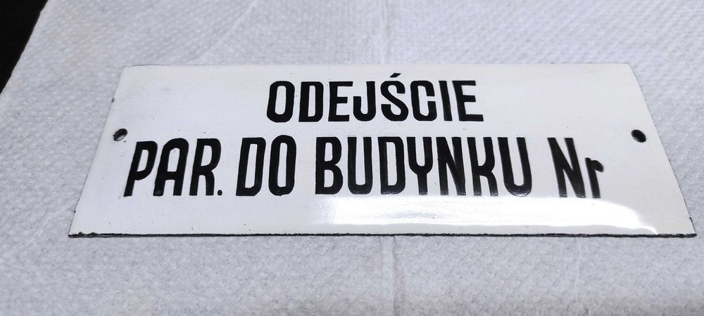 Tabliczka tablica emalia emaliowana szyld  PRL