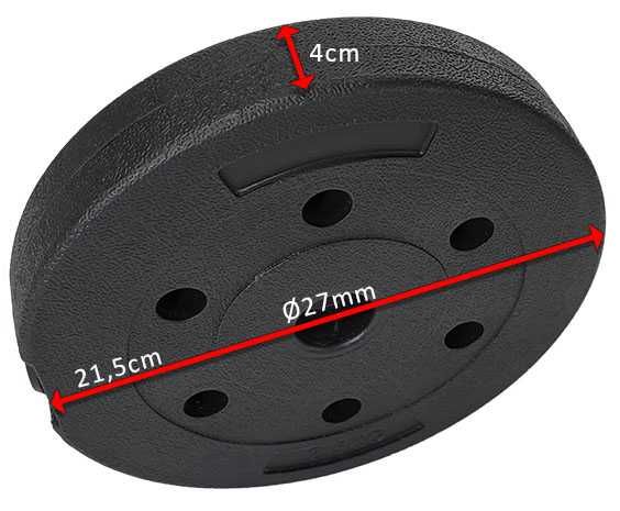 Obciążenie bitumiczne kompozytowe 4x2,5kg zestaw 10kg 27mm BIA