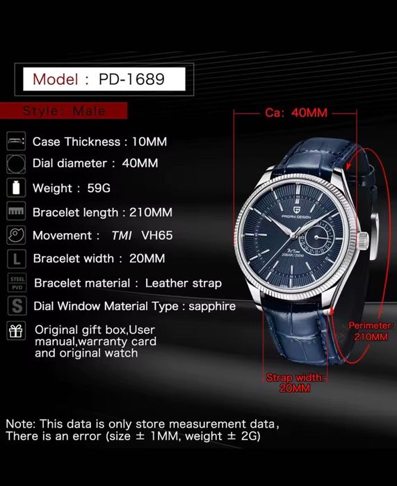 Zegarek męski Pagani Design