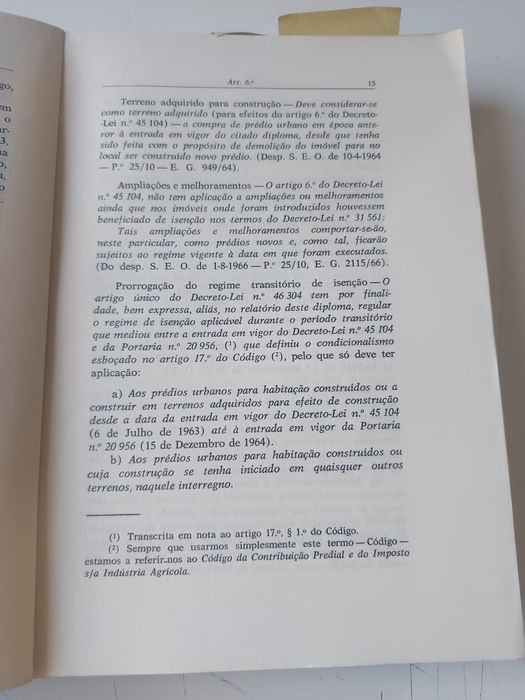 Contribuição predial e imposto sobre a indústria agrícola