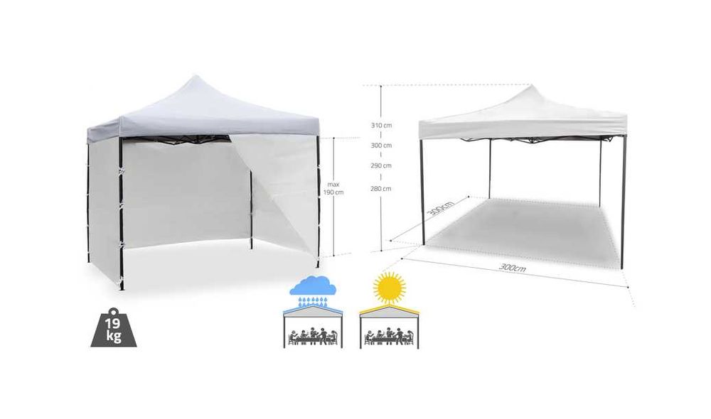 WYNAJEM - Namiot Eventowy / Imprezowy / Piknikowy - 3x3 m / 3x6 m
