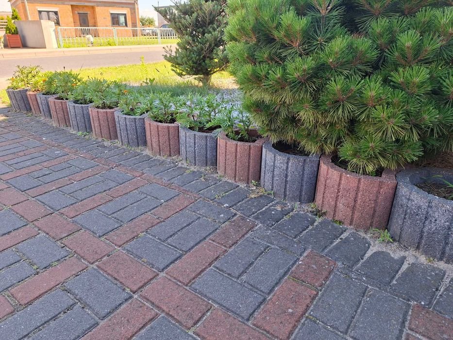 Gazony, betonowe donice