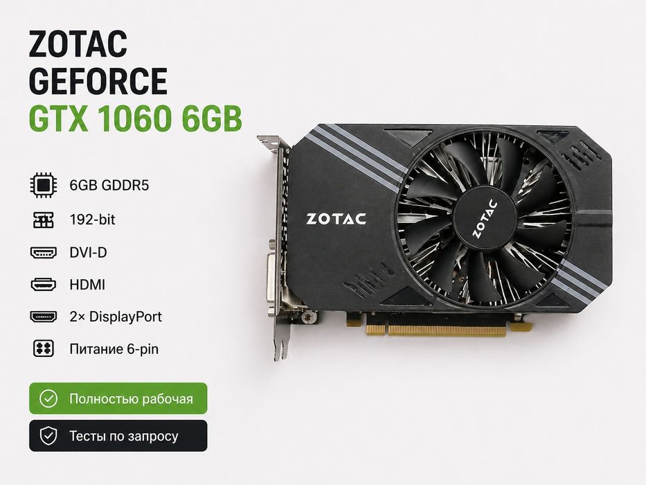 Відеокарта Zotac gtx 1060 6gb