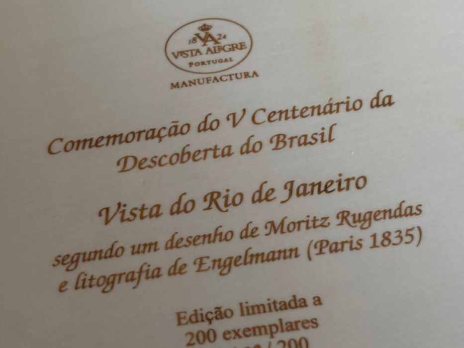 Edição limitada comemorativa - GRANDE Bandeja Vista Alegre