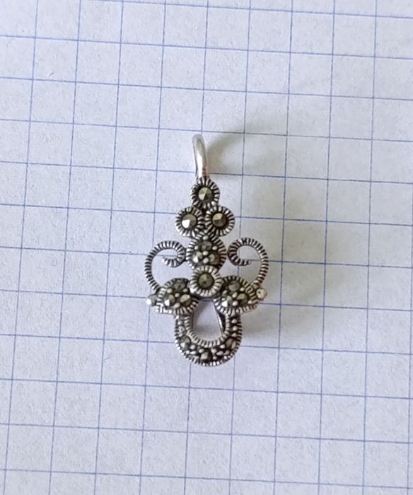 Zawieszka z markazytami srebro 925