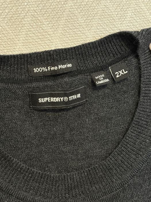 Светр з шерстью молодого ягня, бренд superdry