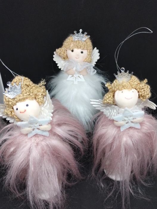 Aniołki laleczki dzieci bombki zawieszki choinkowe