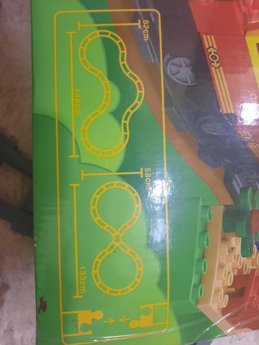 Конструктор jixin поезд рельсы, звук свет