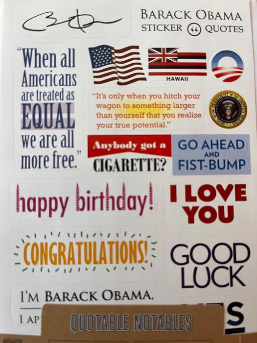Cartão de Saudação e Autocolantes "Barack Obama"