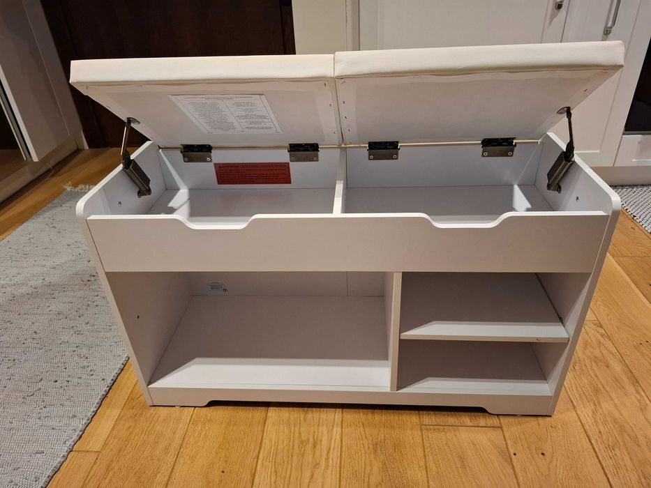 Szafka na buty biała drewniana