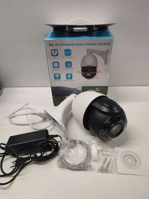 Kamera zewnętrzna JideTech 5MP PTZ PoE 360° zoom 20x audio IP66