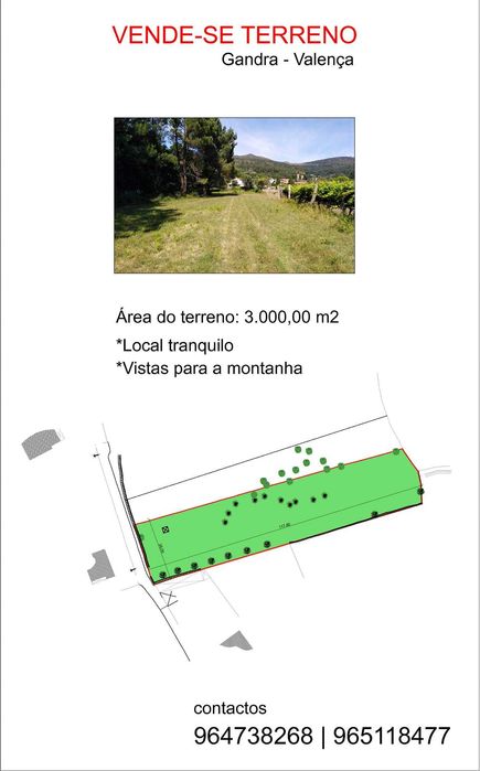 terreno para construção em gandra em Valença