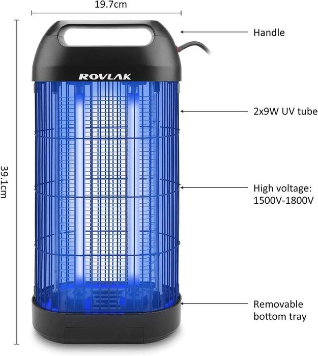 ROVLAK Mata Mosquitos e Moscas UV 18W