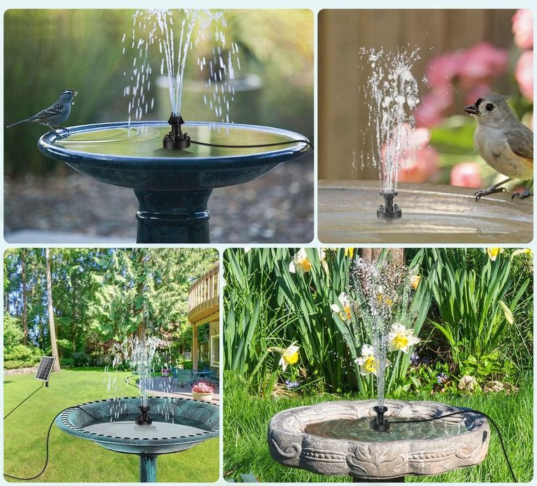 Fontanna Solarna Pompa Do Oczka Wodnego