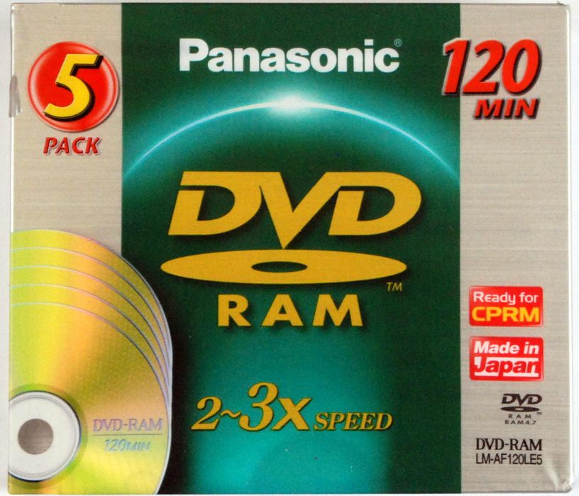 Panasonic DVD-RAM x2-x3 Japan 5-pack NOWE