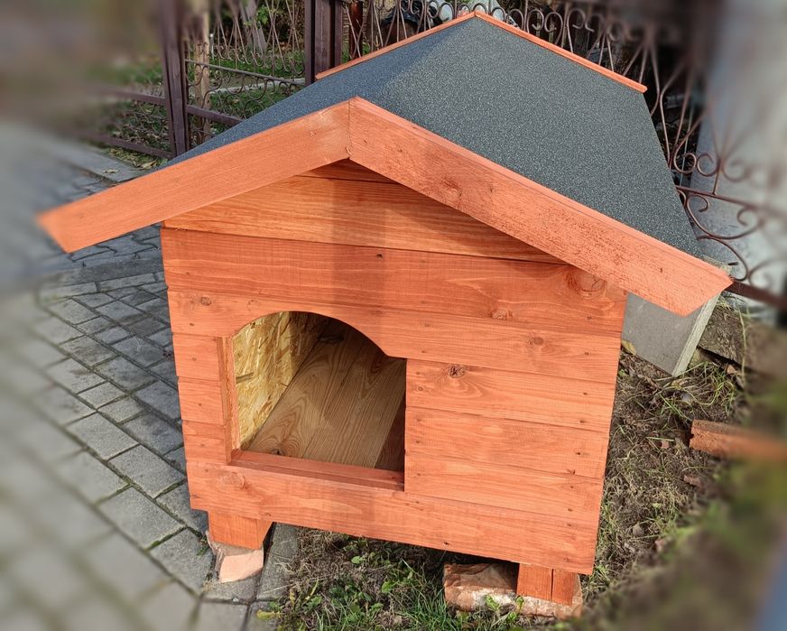 Buda dla psa ocieplana podnoszony dach