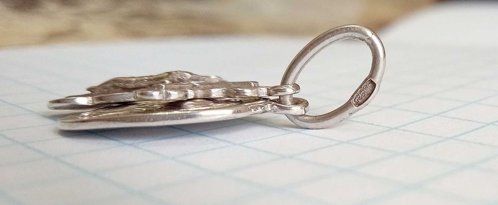 Кулон пілвіс Хрестик Медальйон Срібло 925 проба
