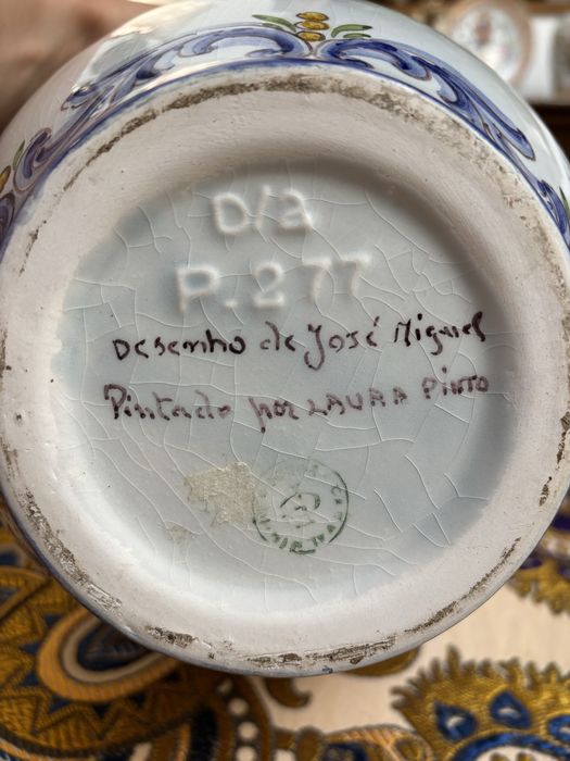 Pote Cerâmica Carvalhinho - Pintado à Mão (Anos 70)