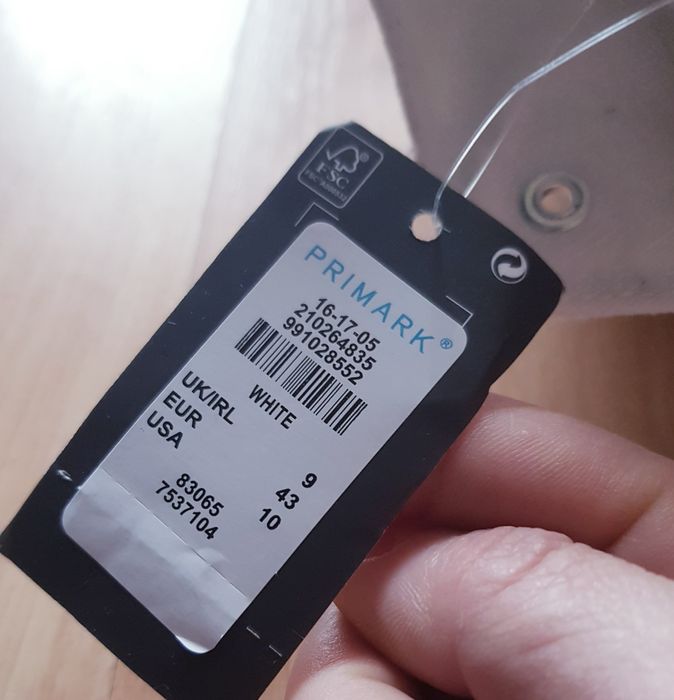 Nowe trampki meskie marki Primark rozmiar 43.