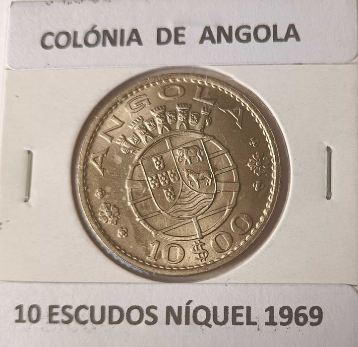 Moeda Portuguesa de 10 Escudos  da Ex Colónia de Angola (NÍQUEL)
