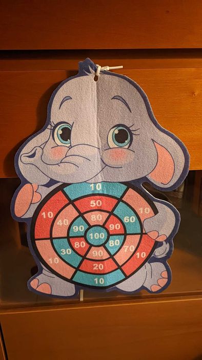 Conjunto de lançamento de bolas adesivas de elefante colorido