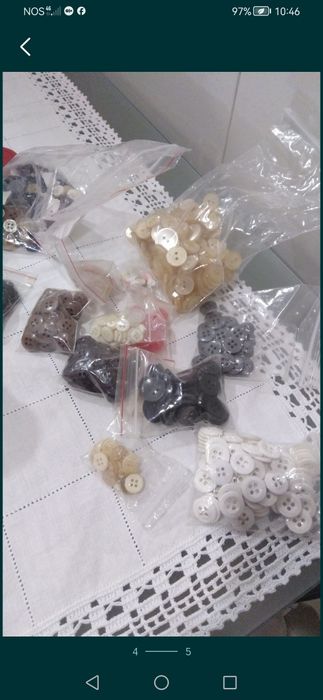 Chávenas almoçoadeiras+caneca+miniaturas+botões