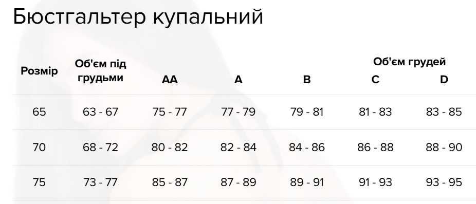 Купальний бюстгальтер р.S Jasmine