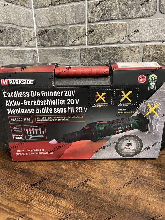 Акумуляторна пряма шліфувальна машина, гравер, гріндер, PARKSIDE НІМЕЧ