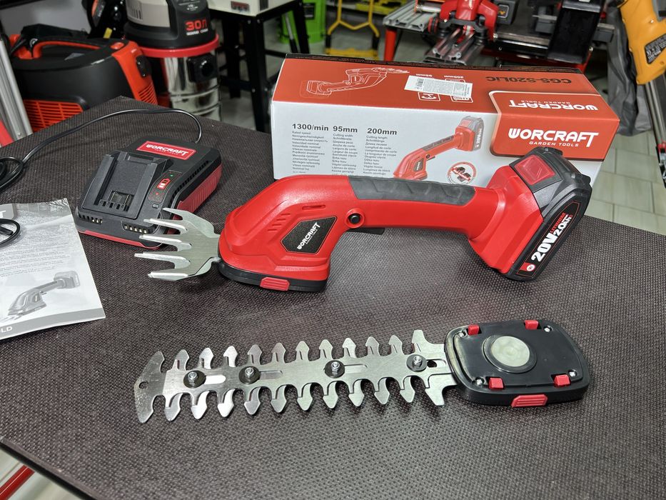 Аккумуляторные садовые ножницы кусторез WORCRAFT CGS-S20LiC