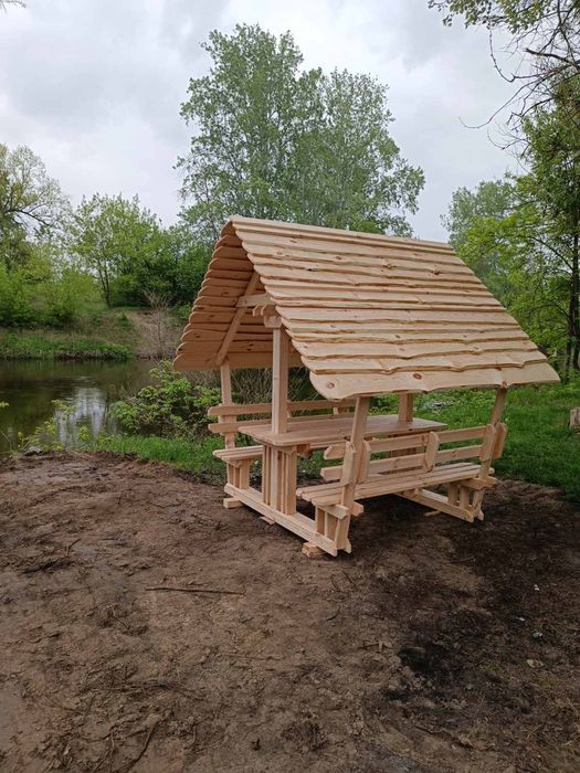 Стіл садовий з лавками