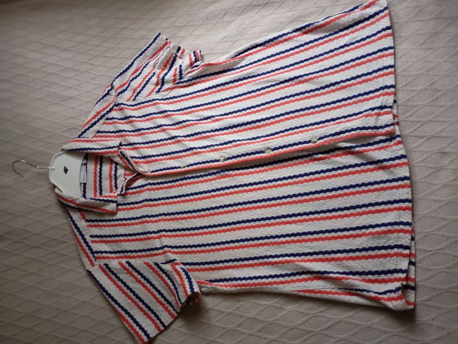 ASOS L ciekawa koszula w paski na lato 100% bawełna