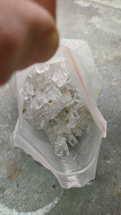 Lote de Conectores RJ11 (Fichas de Telefone / ADSL) - Novo