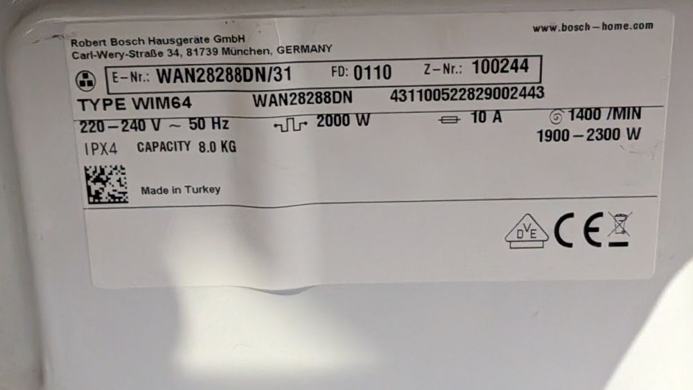 Пральна машина Bosch Serie 4