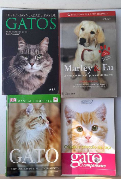 Livros sobre gatos - 5 Eur cada