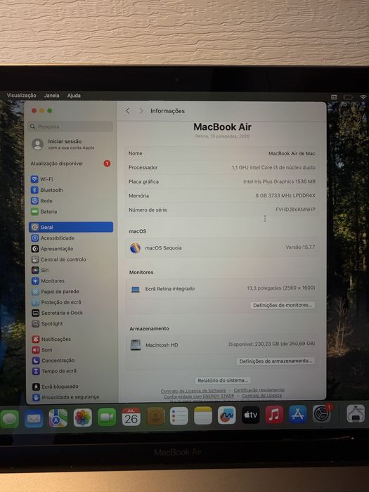 Apple Macbook Air 13” 2020 INTEl i3