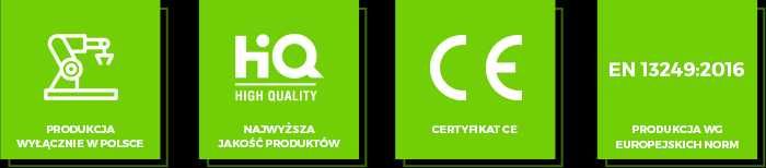 Eco 58 obrzeże 55mm zestaw bord - 48m + 150szt kotew